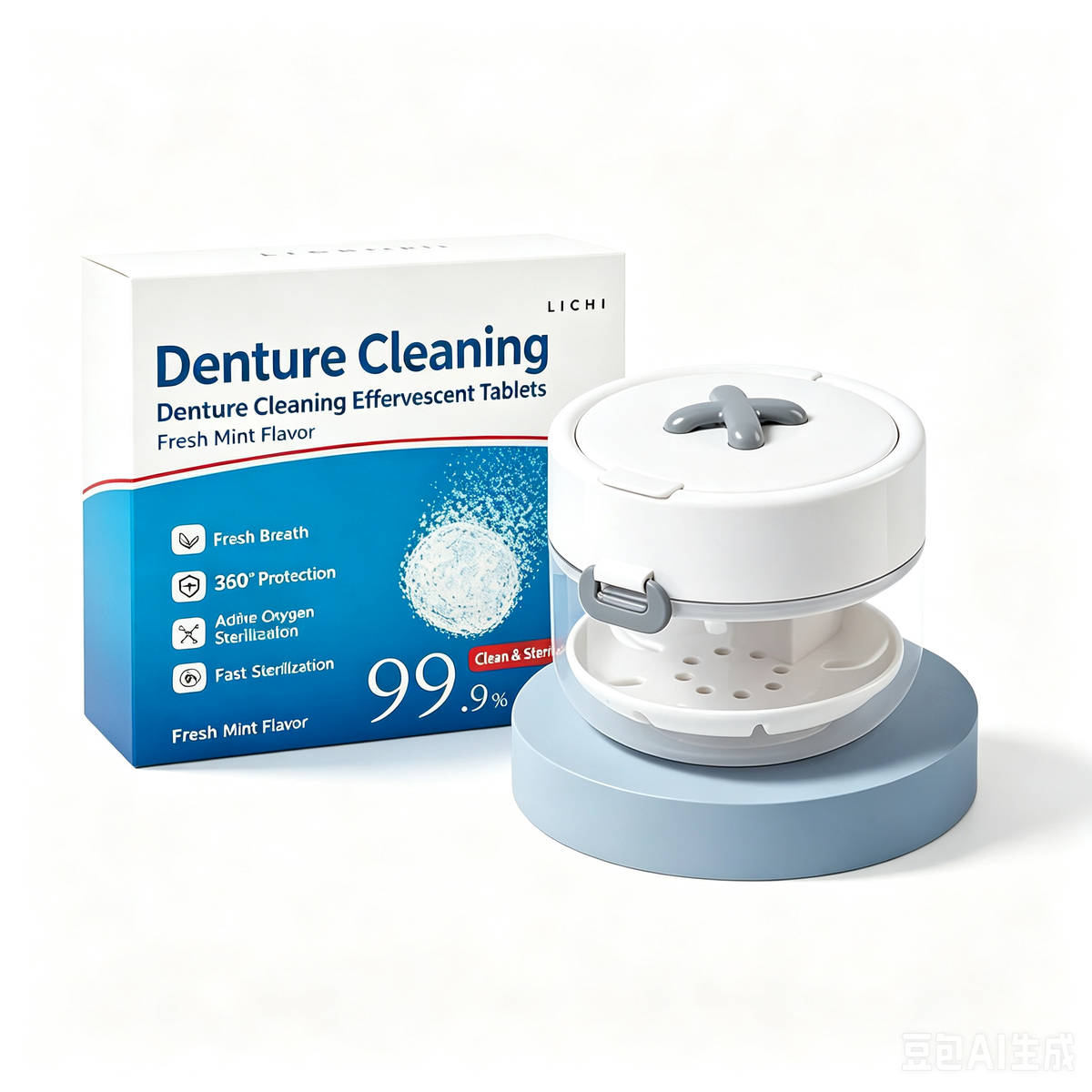 🔥Last Day Special Price £12.99!✨50K+ SOLD!🦷All-in-One Retainer Storage Case — Soaking Compartment, Built-in Mirror & Cleaning Tools