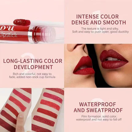 ๐10Pcs Matte Waterproof Long Lasting Lip Gloss