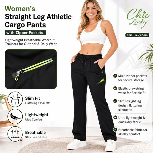 ⏳LIMITED TIME SALE:￡19.99!!🔥Women’s Straight-Leg Cargo Trousers – Elastic Waist, 6-Pocket Casual Pants for Work, Travel & Everyday Wear 👖✨
