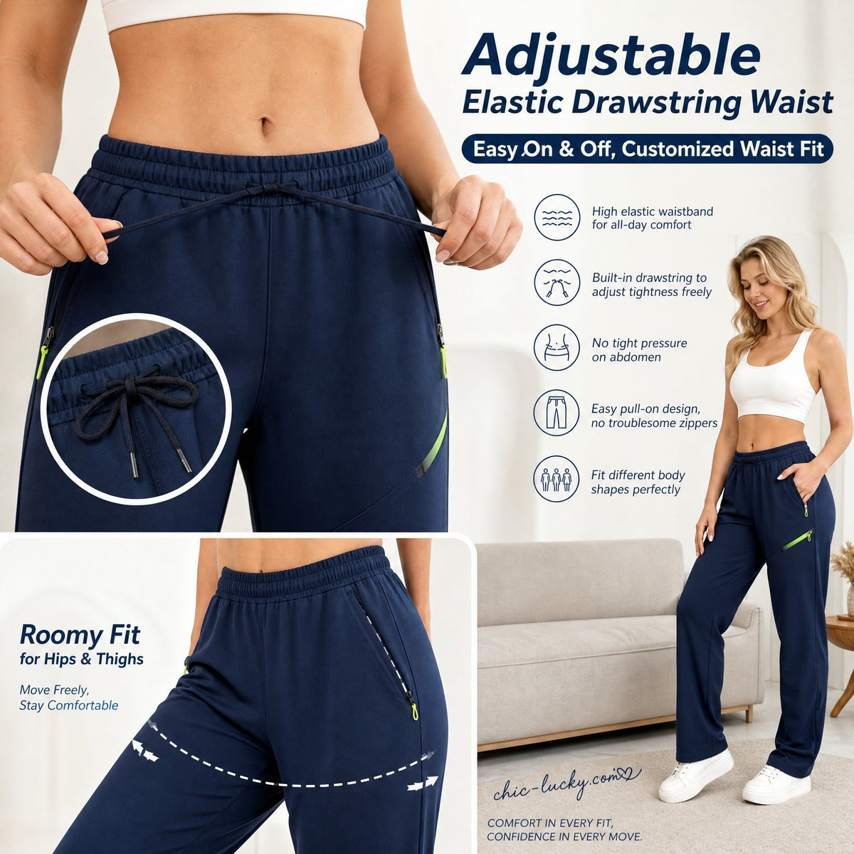 ⏳LIMITED TIME SALE:￡19.99!!🔥Women’s Straight-Leg Cargo Trousers – Elastic Waist, 6-Pocket Casual Pants for Work, Travel & Everyday Wear 👖✨