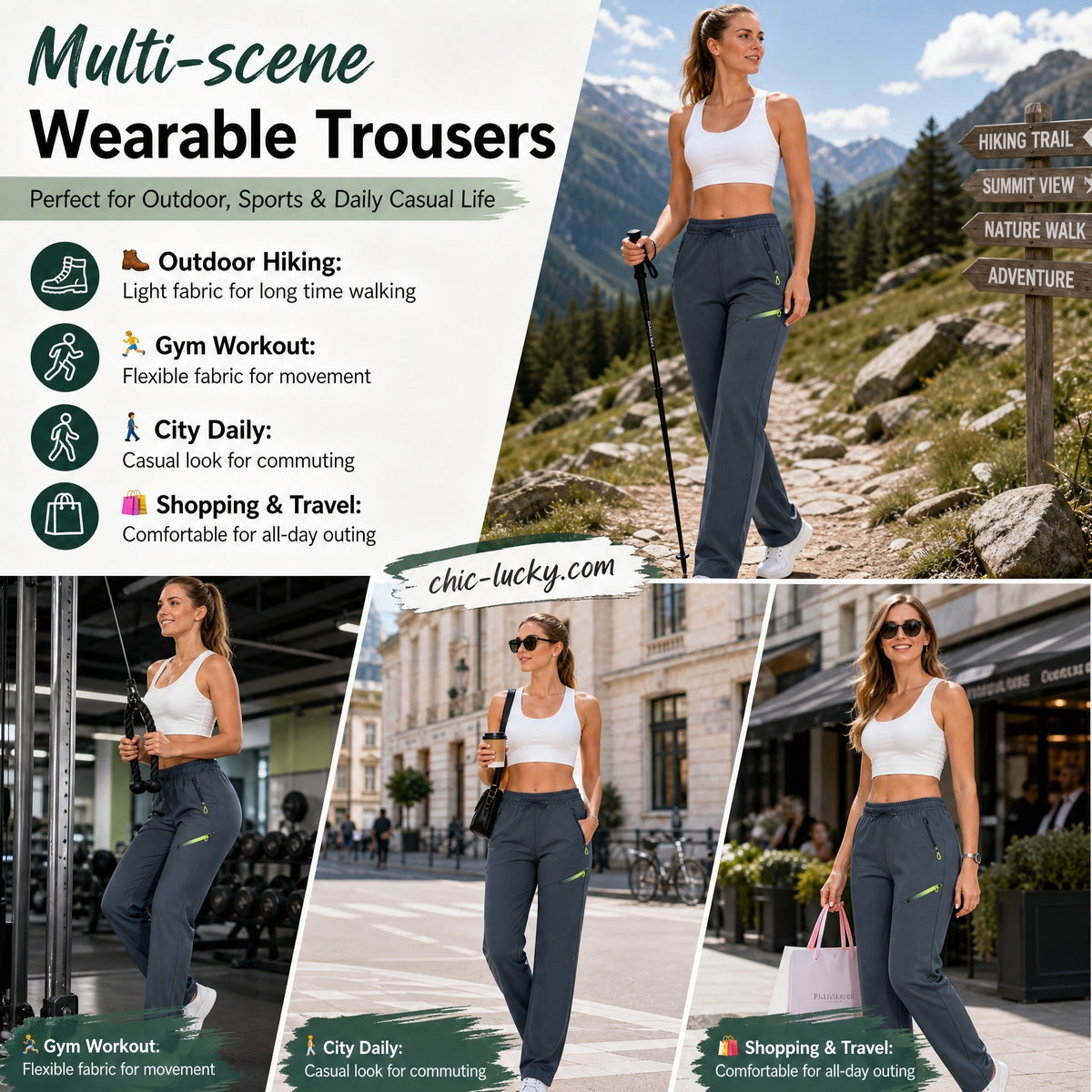 ⏳LIMITED TIME SALE:￡19.99!!🔥Women’s Straight-Leg Cargo Trousers – Elastic Waist, 6-Pocket Casual Pants for Work, Travel & Everyday Wear 👖✨