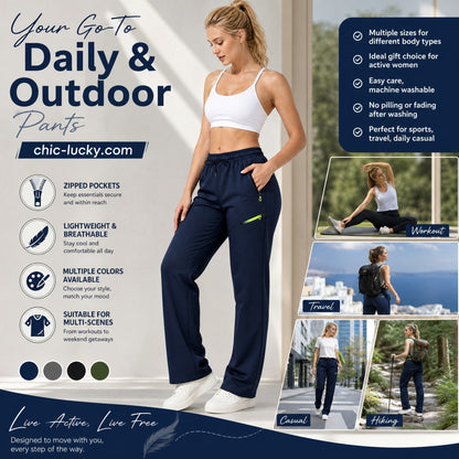 ⏳LIMITED TIME SALE:￡19.99!!🔥Women’s Straight-Leg Cargo Trousers – Elastic Waist, 6-Pocket Casual Pants for Work, Travel & Everyday Wear 👖✨