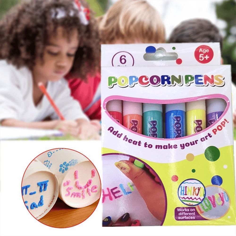 🖍️ Christmas Hot Sale 50% OFF🎁Magic Puffy Bubble Pens, Heat Activated Popcorn Pens DIY 3D Art Marker for Kids Crafts