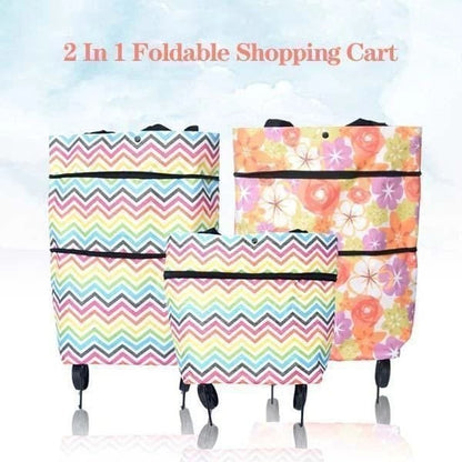 🔥50%  LAST DAY SALE ONLY ￡12.99!!🔥2-in-1 Foldable Shopping Cart🛒