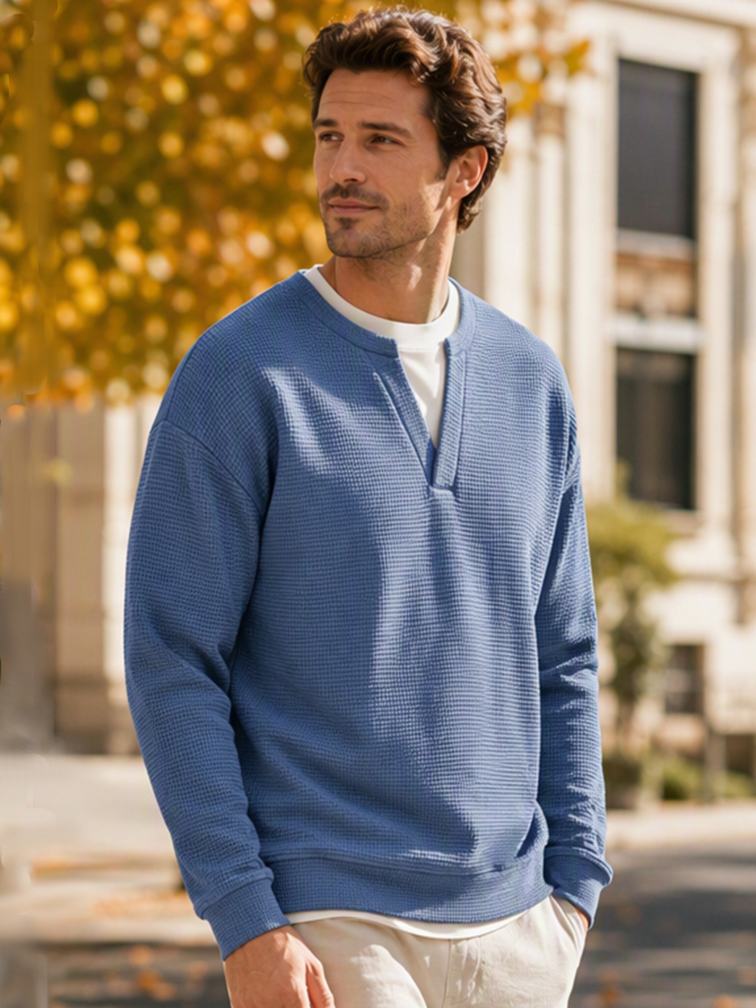 🔥 50% OFF | Men's Layered Waffle Long-Sleeve Tee