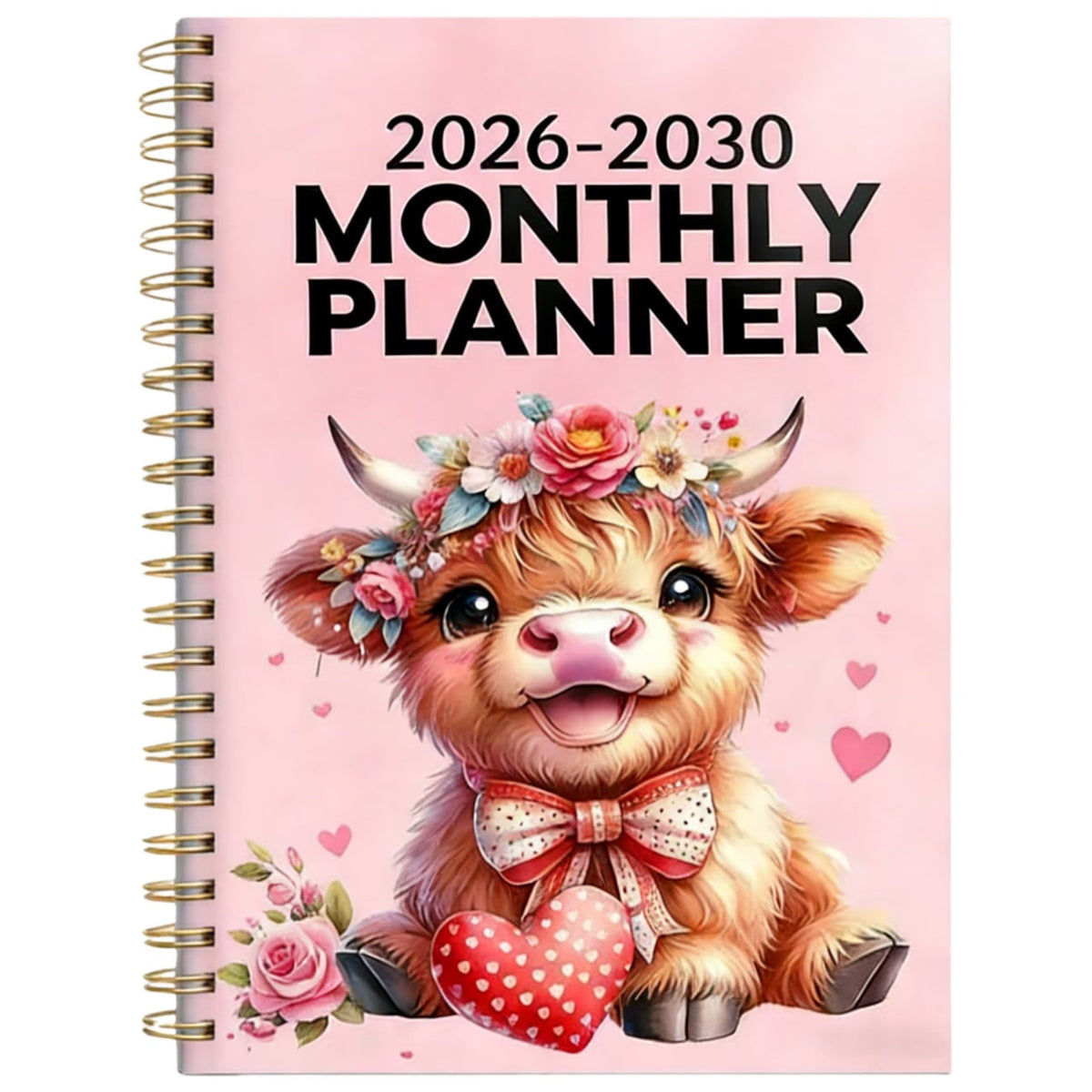 🐮 50% OFF 🌟 Adorable Highland Cow 5-Year Planner (2027–2030) ✨