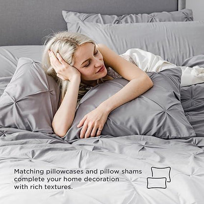 🎁2026 New Arrivals 50% OFF💥Bedsure Soft Pintuck Duvet Set