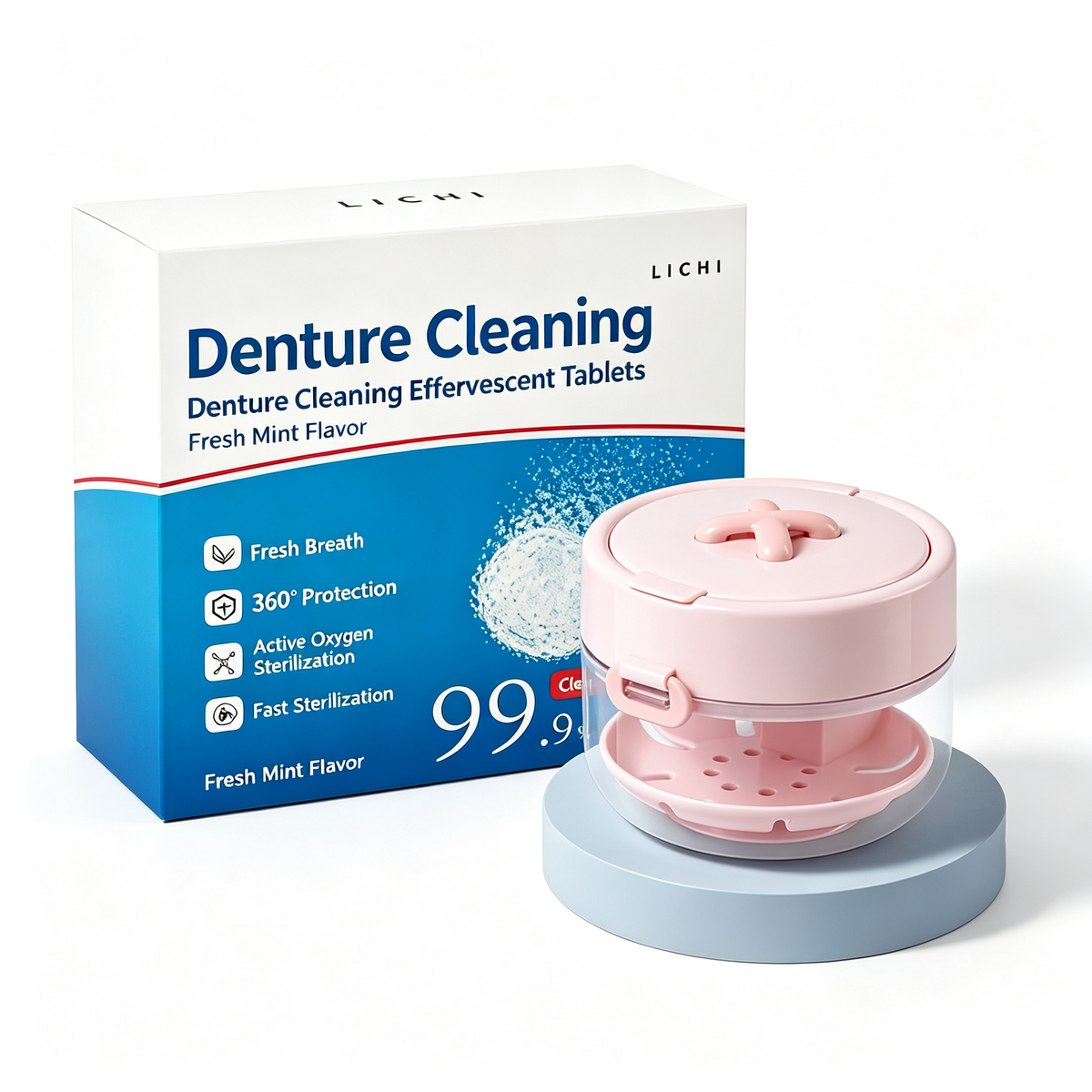 🔥Last Day Special Price £12.99!✨50K+ SOLD!🦷All-in-One Retainer Storage Case — Soaking Compartment, Built-in Mirror & Cleaning Tools