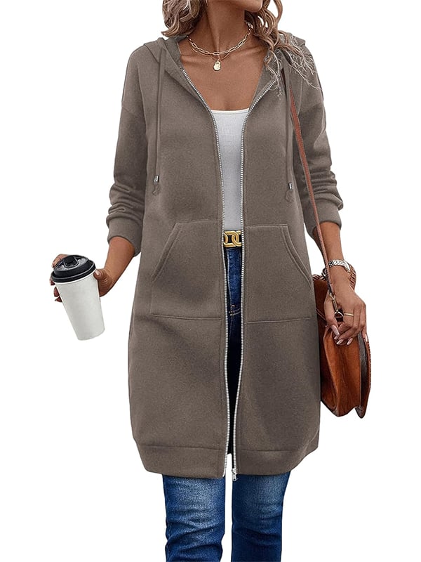📢📢This Week's Special Price:￡19.99!!🔥✨Women's Casual Zip up Fleece Hoodies Tunic Sweatshirt