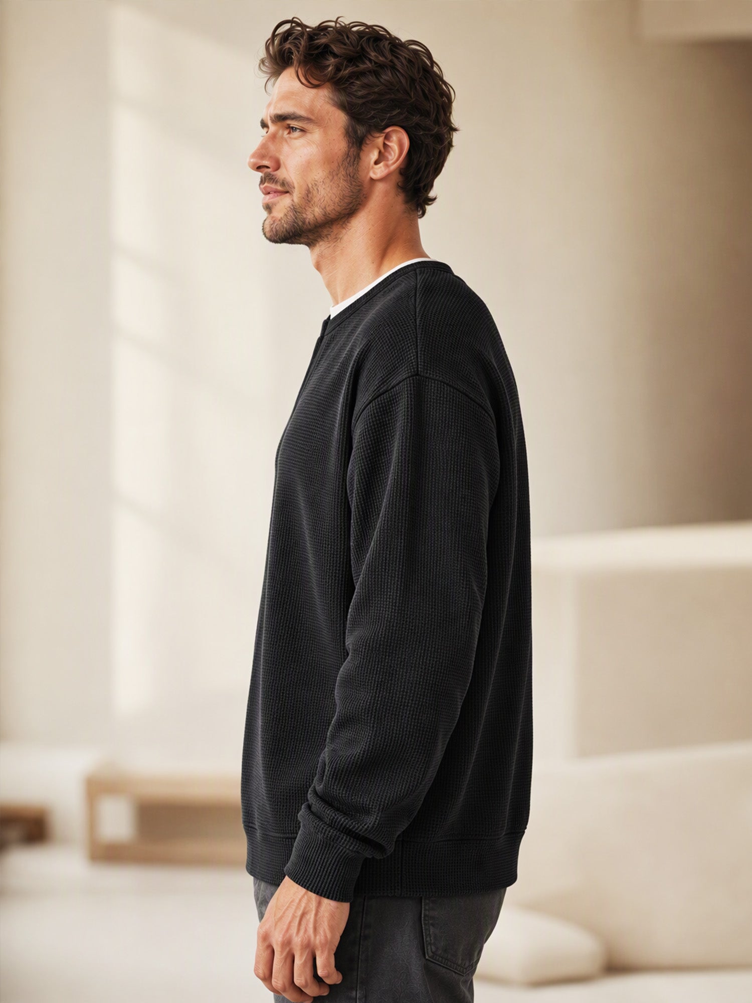 🔥 50% OFF | Men's Layered Waffle Long-Sleeve Tee
