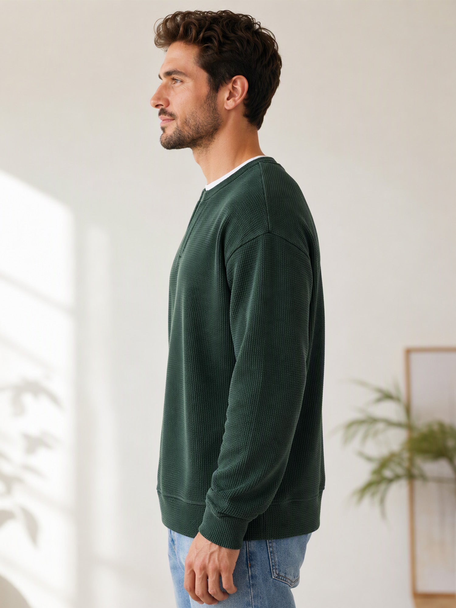🔥 50% OFF | Men's Layered Waffle Long-Sleeve Tee