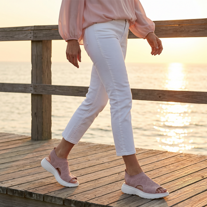 ☀️ 50% Off – Women's Breathable Knit Platform Sandals | Lightweight Comfort & Style