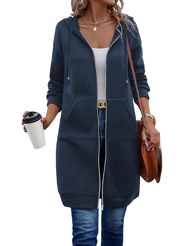 📢📢This Week's Special Price:￡19.99!!🔥✨Women's Casual Zip up Fleece Hoodies Tunic Sweatshirt