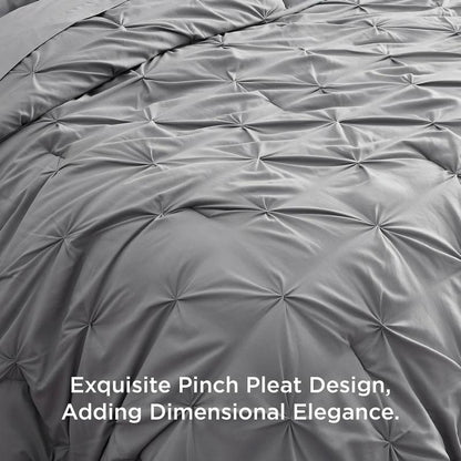 🎁2026 New Arrivals 50% OFF💥Bedsure Soft Pintuck Duvet Set