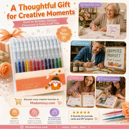 🎨 50% OFF Smooth Glitter Gel Pens 🎁
