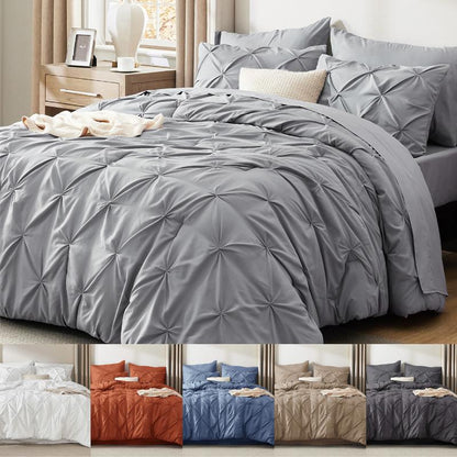 🎁2026 New Arrivals 50% OFF💥Bedsure Soft Pintuck Duvet Set