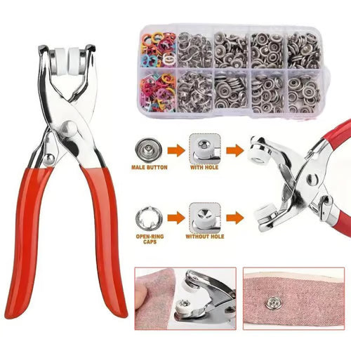 🔥Metal Snap Buttons with Fastener Pliers Tool Kit