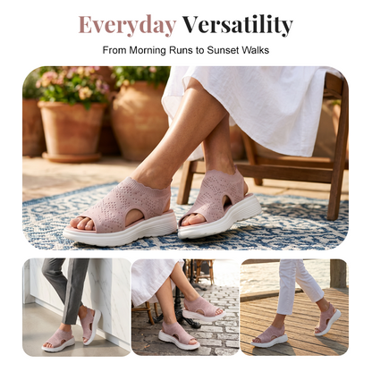 ☀️ 50% Off – Women's Breathable Knit Platform Sandals | Lightweight Comfort & Style