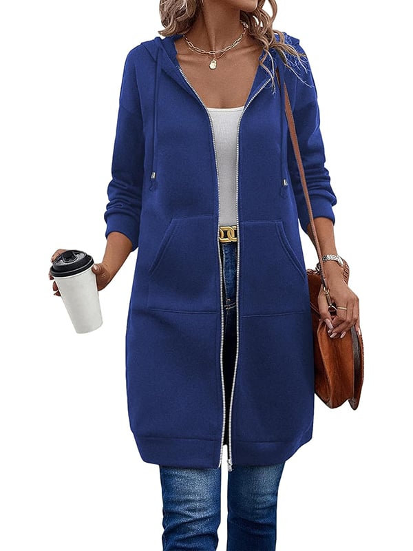 📢📢This Week's Special Price:￡19.99!!🔥✨Women's Casual Zip up Fleece Hoodies Tunic Sweatshirt