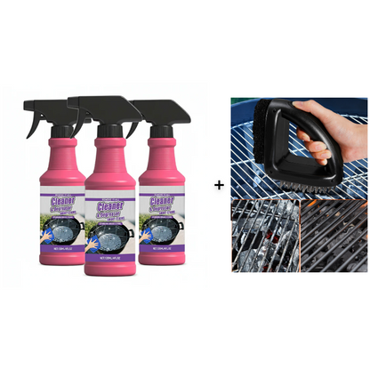 🧽BUY 2 GET 1 FREE! Fast-Acting Heavy-Duty BBQ Grill Degreaser Spray – Powerful Foam Removes Burnt Grease, Smoky Stains & Tough Dirt for Outdoor Barbecue Grills