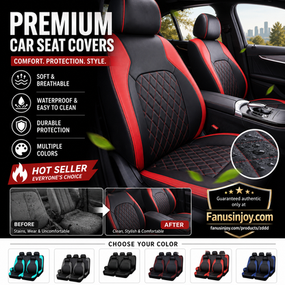 🎁2026 New Arrivals 50% OFF💥9-Piece Quilted Faux Leather Seat Covers – Car Interior Accessory ⏰