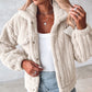 Veste Moelleuse Rayée pour Femmes