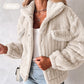 Veste Moelleuse Rayée pour Femmes
