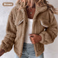 Veste Moelleuse Rayée pour Femmes