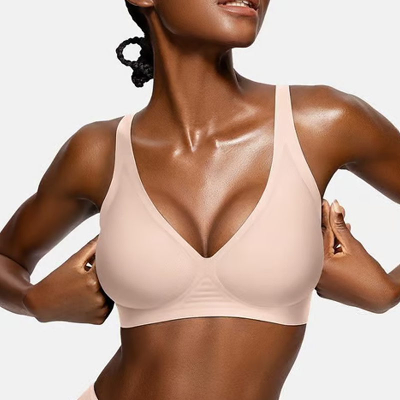 🎀50% off 💕  – the ultra-comfortable, wireless women's bra: seamless, deep V-neck, and push-up