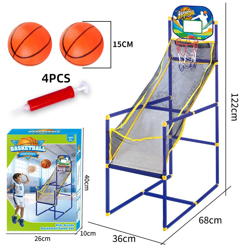 🎉 2026 Sale — Over 56,000 Sold!🏀Kids' Indoor Basketball Arcade – Auto Ball Return, 4 Balls + Pump 🎯