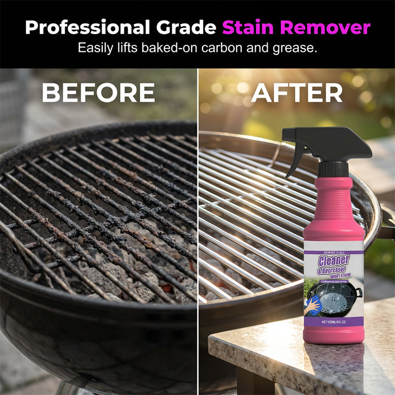 🧽BUY 2 GET 1 FREE! Fast-Acting Heavy-Duty BBQ Grill Degreaser Spray – Powerful Foam Removes Burnt Grease, Smoky Stains & Tough Dirt for Outdoor Barbecue Grills