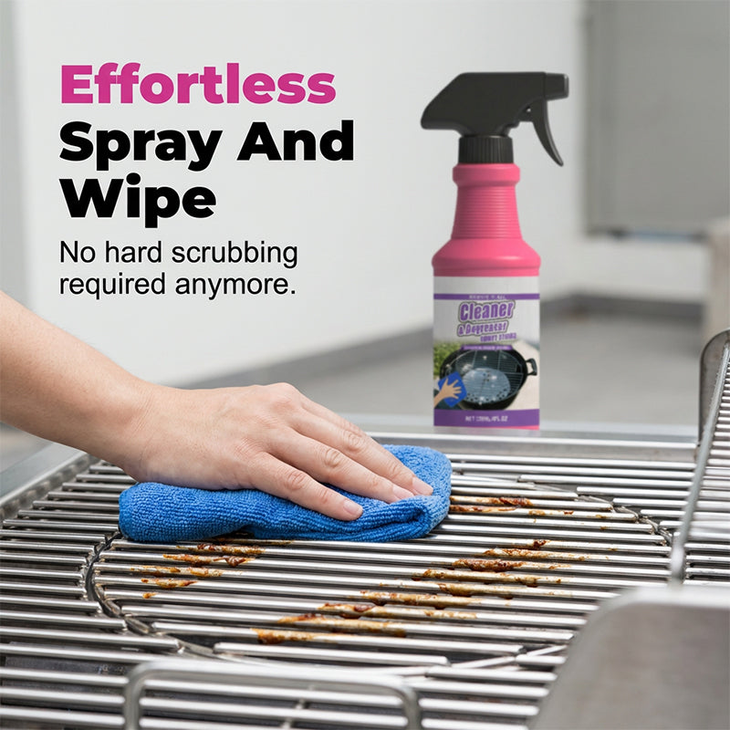 🧽BUY 2 GET 1 FREE! Fast-Acting Heavy-Duty BBQ Grill Degreaser Spray – Powerful Foam Removes Burnt Grease, Smoky Stains & Tough Dirt for Outdoor Barbecue Grills