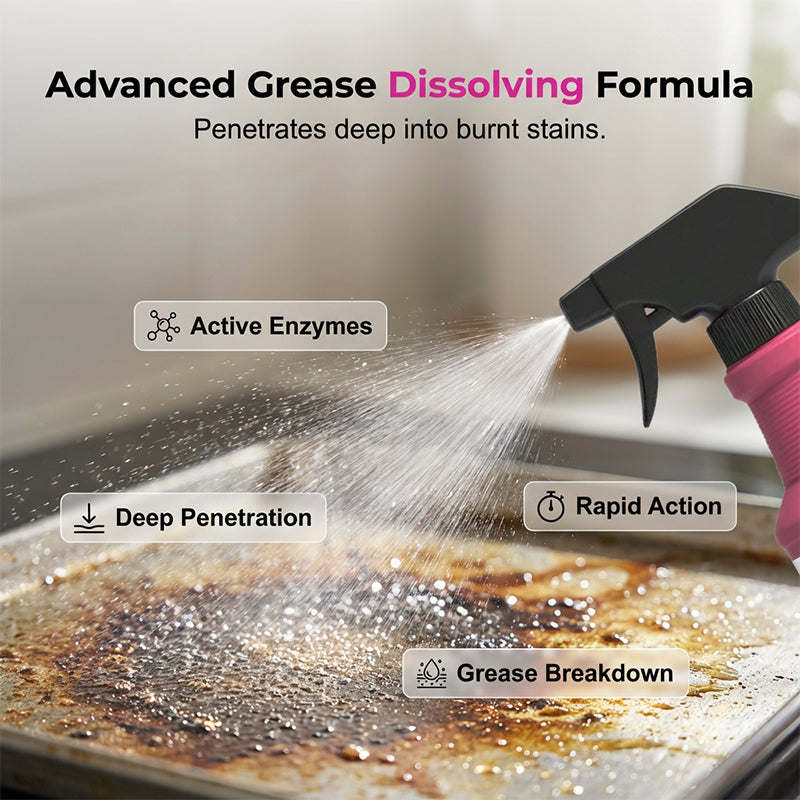 🧽BUY 2 GET 1 FREE! Fast-Acting Heavy-Duty BBQ Grill Degreaser Spray – Powerful Foam Removes Burnt Grease, Smoky Stains & Tough Dirt for Outdoor Barbecue Grills