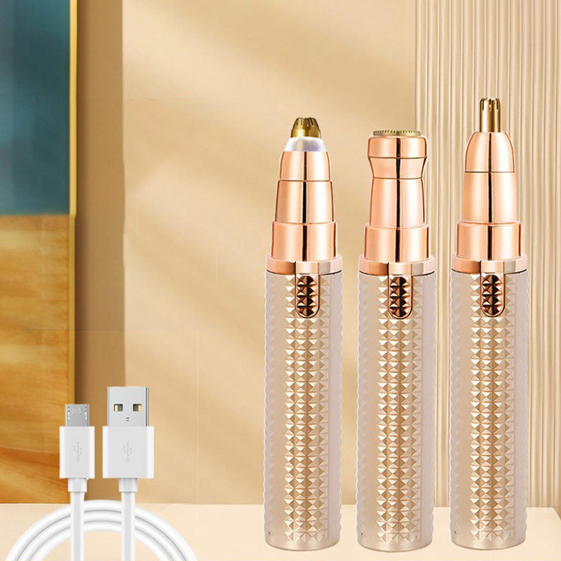 🥳2026 HOT SALE🥳💞50K+ SOLD!✂️🧔 50% OFF! Portable Electric Eyebrow Trimmer – 3 interchangeable heads for brows, nose & body. Gentle, pain‑free & USB rechargeable. Grooming made easy! 🪒✨