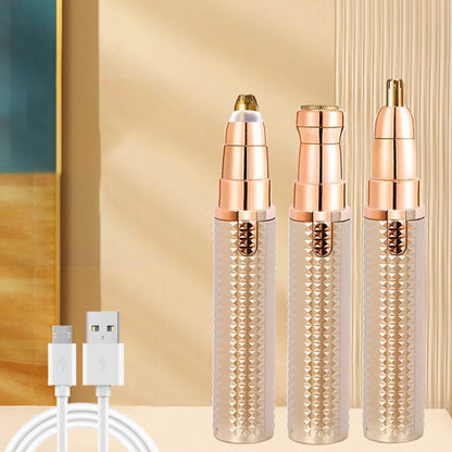 🥳2026 HOT SALE🥳💞50K+ SOLD!✂️🧔 50% OFF! Portable Electric Eyebrow Trimmer – 3 interchangeable heads for brows, nose & body. Gentle, pain‑free & USB rechargeable. Grooming made easy! 🪒✨