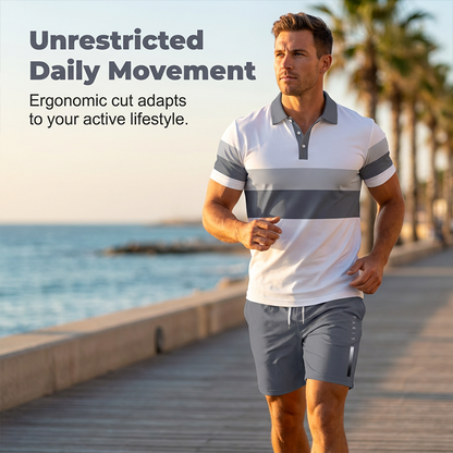 ☀️ 50% Off  Men's Two-Piece Shirt and Shorts Set – Summer Special
