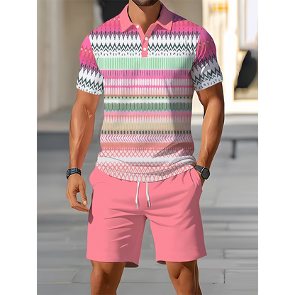 ☀️ 50% Off  Men's Two-Piece Shirt and Shorts Set – Summer Special