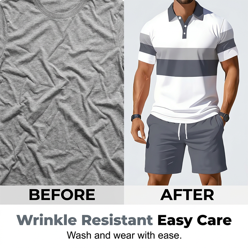 ☀️ 50% Off  Men's Two-Piece Shirt and Shorts Set – Summer Special