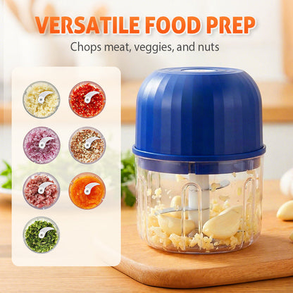 ⏰ SPARE 50%: Kabelloser Mini Food Chopper! 🔥 Nur für kurze Zeit! Effizientes Schneiden ohne Stress.