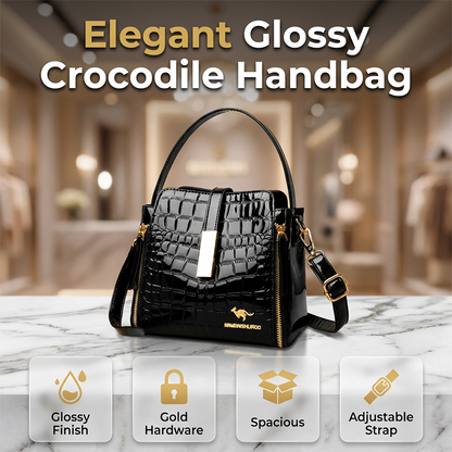⏰ 40% RABATT: Glossy Krokodil-Handtasche! Eleganter Look, perfekt für jeden Anlass. Jetzt zuschlagen!