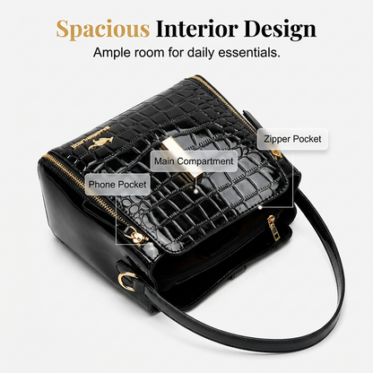 ⏰ 40% RABATT: Glossy Krokodil-Handtasche! Eleganter Look, perfekt für jeden Anlass. Jetzt zuschlagen!