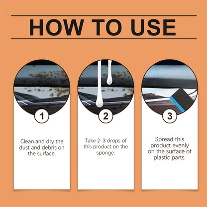 ⏰ 50% OFF: Make Your Car Look New Again! Auto plastic restorer kit. Restores faded trim in minutes.