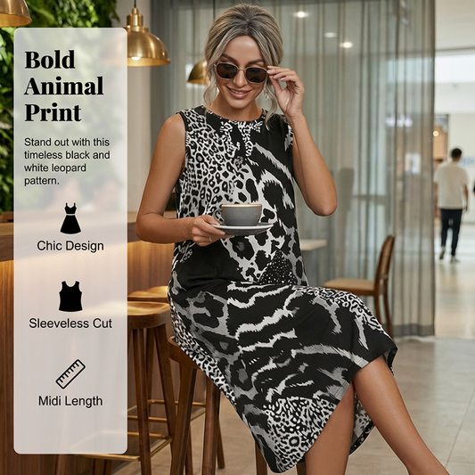 50% Off Women's Summer Leopard Midi Dress