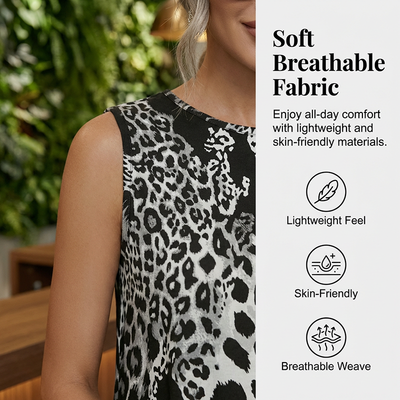 50% Off Women's Summer Leopard Midi Dress