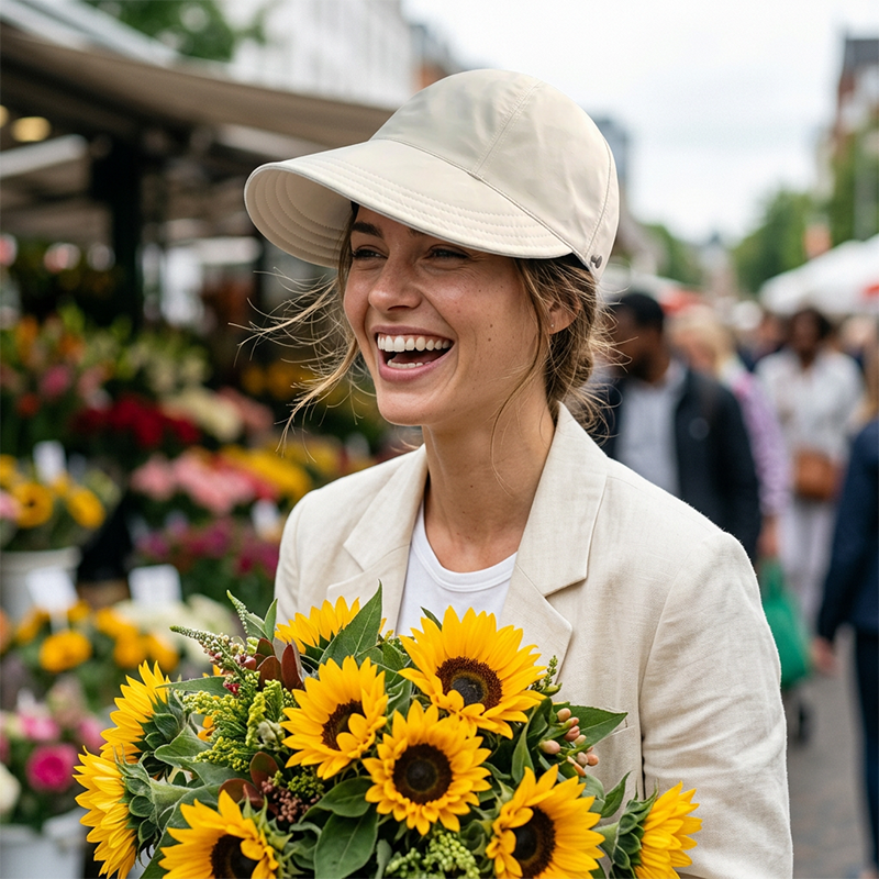 🔥LAST DAY SALE: ONLY ￡15.99!!🎁✨Women’s UPF 50+ Elegant Foldable Sun Hat – Wide-Brim Cotton Bucket Hat with Neck Flap & Adjustable Strap 🌞🇬🇧 | Packable, Breathable & Beach-Ready