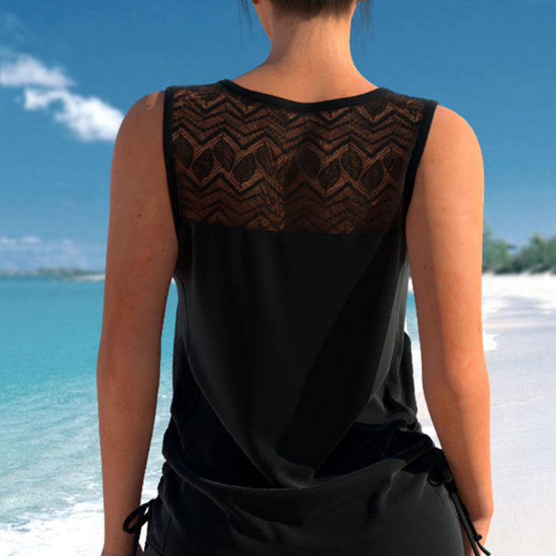 🔥50%  OffZweiteiliger Damen-Tankini mit elegantem Print