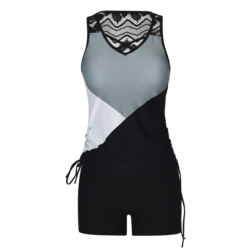 🔥50%  OffZweiteiliger Damen-Tankini mit elegantem Print