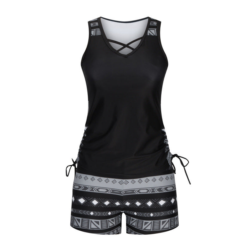 🔥50%  OffZweiteiliger Damen-Tankini mit elegantem Print