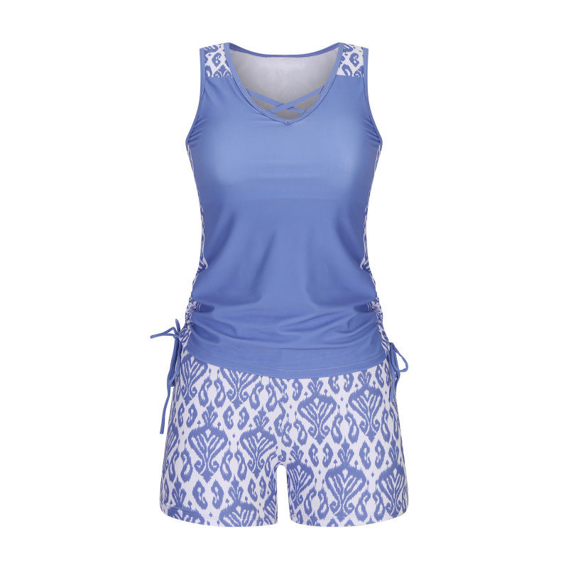 🔥50%  OffZweiteiliger Damen-Tankini mit elegantem Print