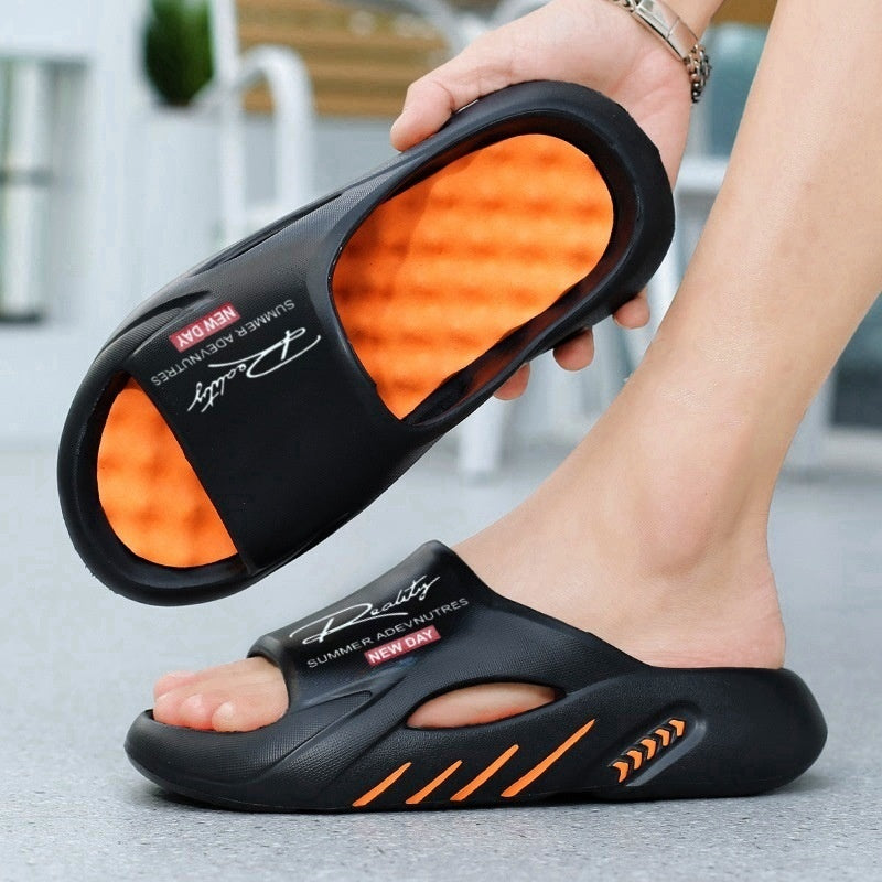 ☀️ 50% Off – Non-Slip Thick Sole Cloud Slides for Men | Ultra Cushioned Summer Comfort